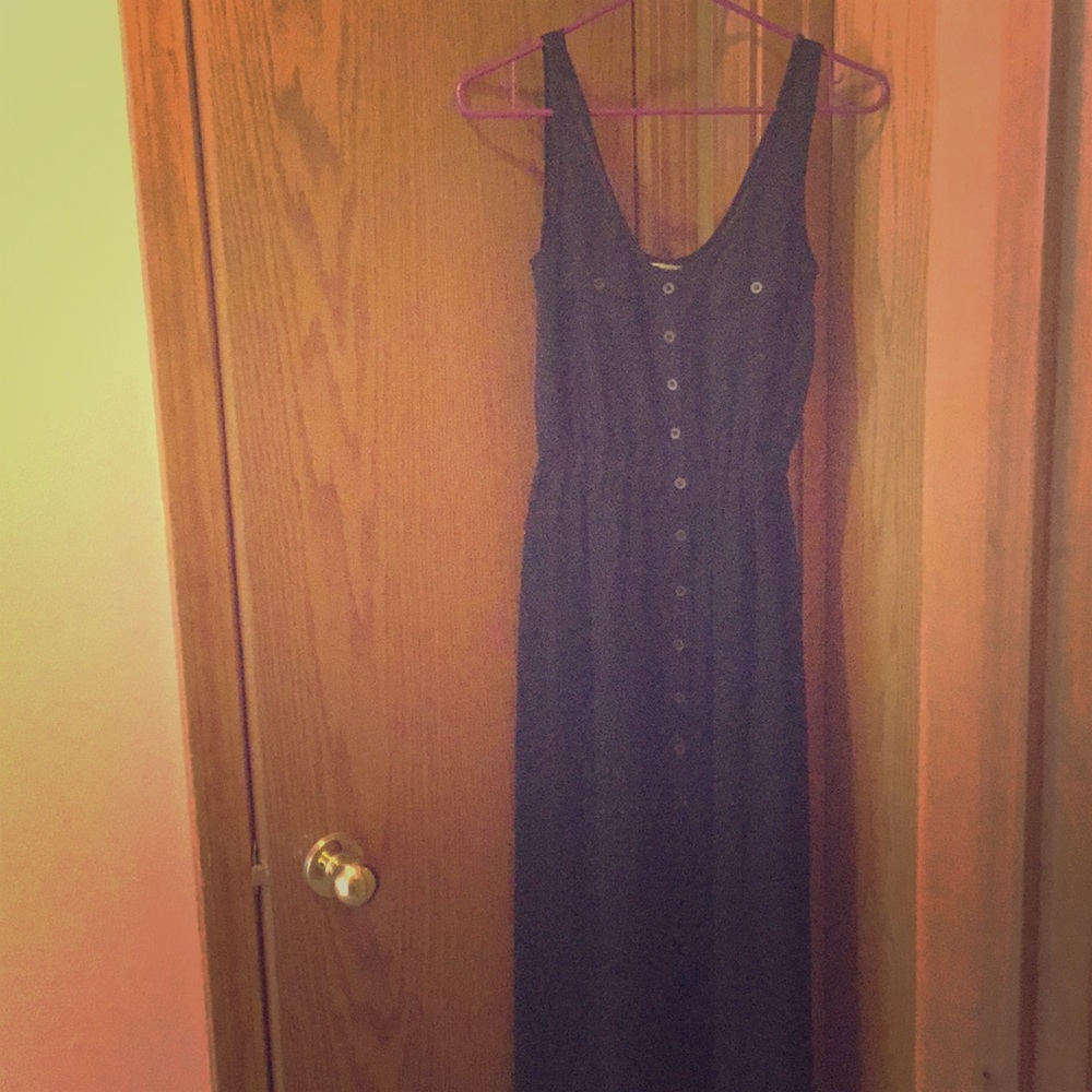 Two layer light weight button up dress